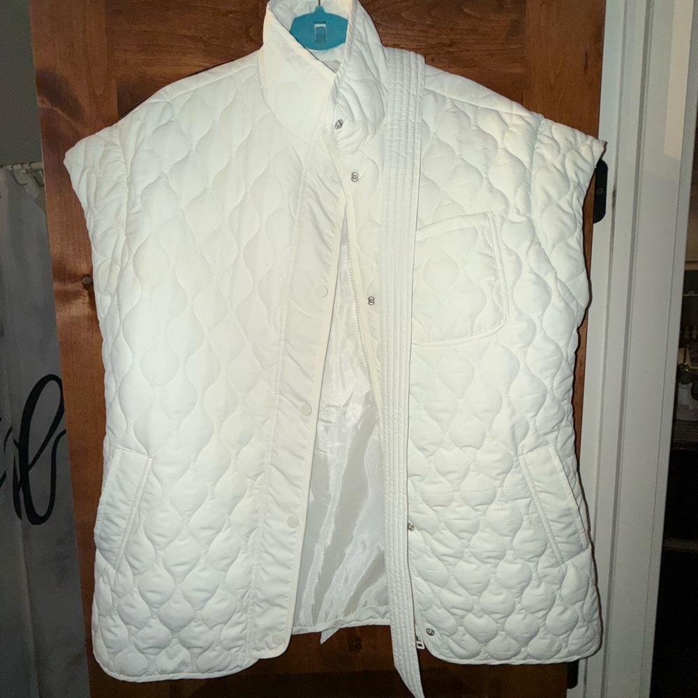White Quilted Vest